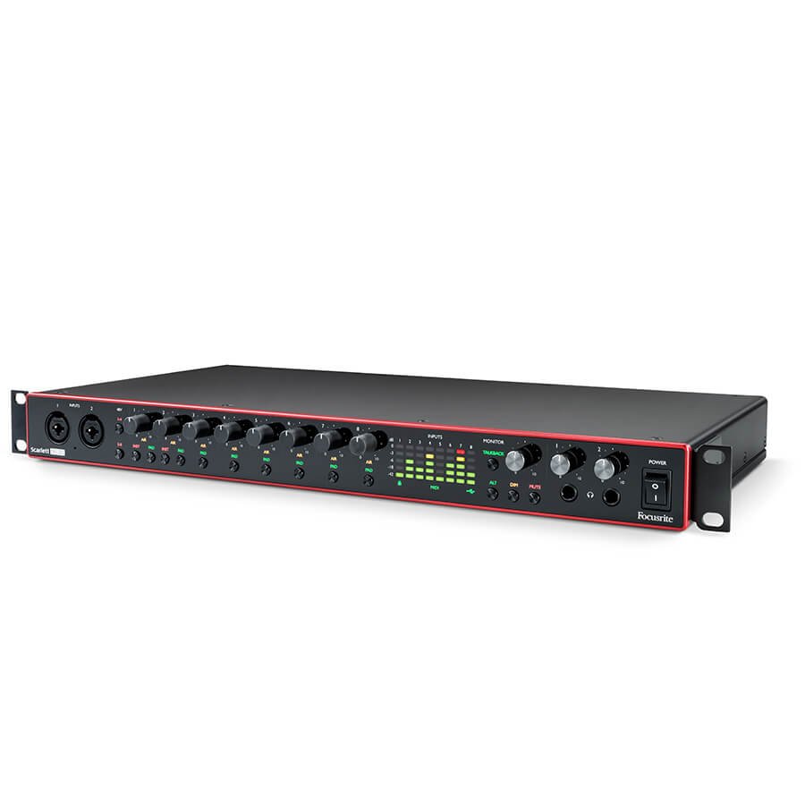 18i20_3quart-right_ears_HR Focusrite Scarlett 18i20 18×20 USB Audio/MIDI Interface - Image 4