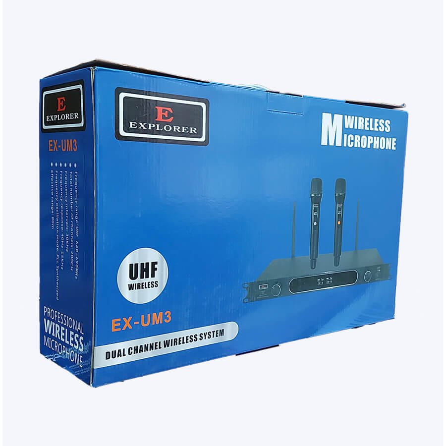 Explorer-wireless-EX-UM3-box1 Explorer EX-UM3 Wireless Microphones - Image 3