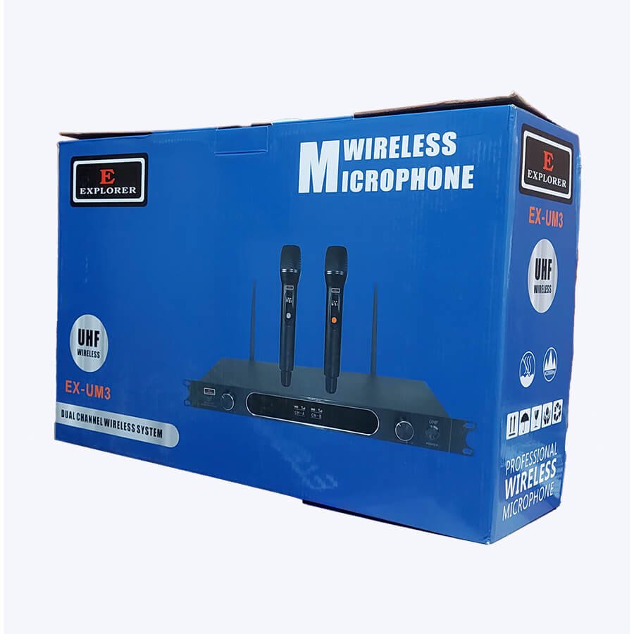 Explorer-wireless-EX-UM3-box2 Explorer EX-UM3 Wireless Microphones - Image 2