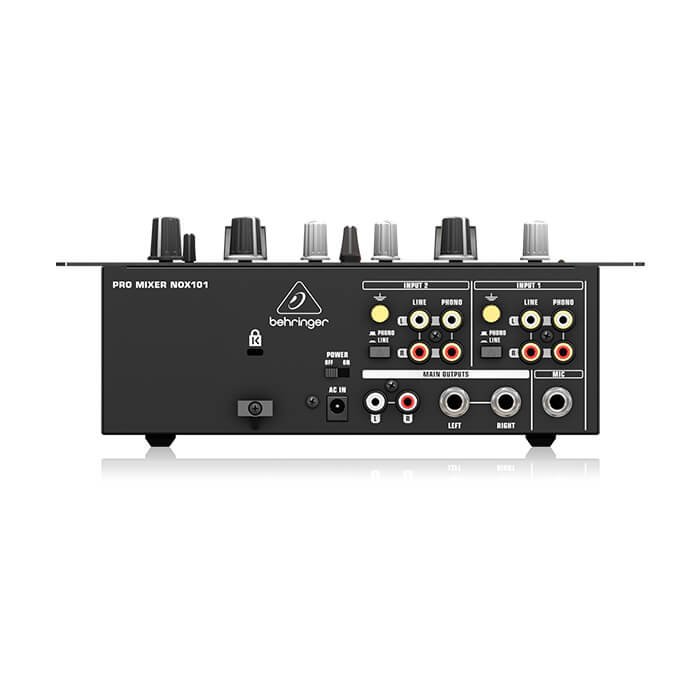 Image_BE_P0AT4_NOX101_Rear_XL Behringer NOX101 2 Channel DJ Mixer - Image 3