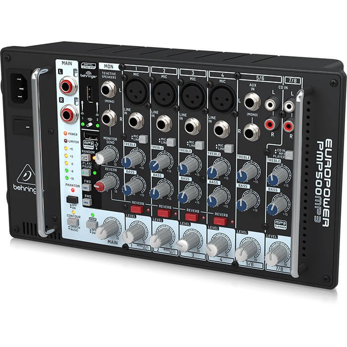 Image_BE_P0C9H_PMP500MP3_Right_XL Behringer PMP500MP3 Ultra-Compact 500 Watt 8 Channel Powered Mixer - Image 4