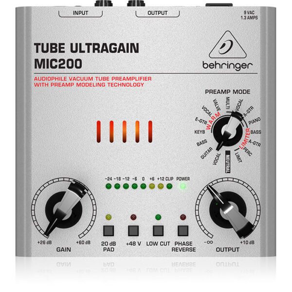 Behringer MIC200 Audiophile Vacuum Tube Preamplifier