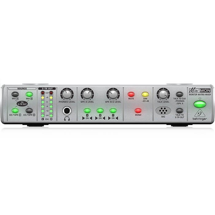 MON800_P0333_Front_XL Behringer MON800 Ultra-Compact Stereo Monitor Matrix Mixer with Talkback Mic - Image 5
