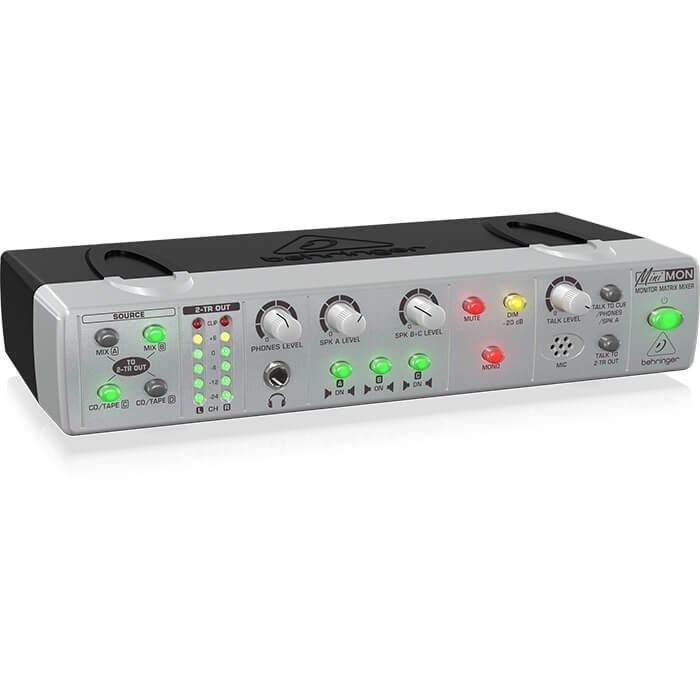 MON800_P0333_Left_XL Behringer MON800 Ultra-Compact Stereo Monitor Matrix Mixer with Talkback Mic - Image 4