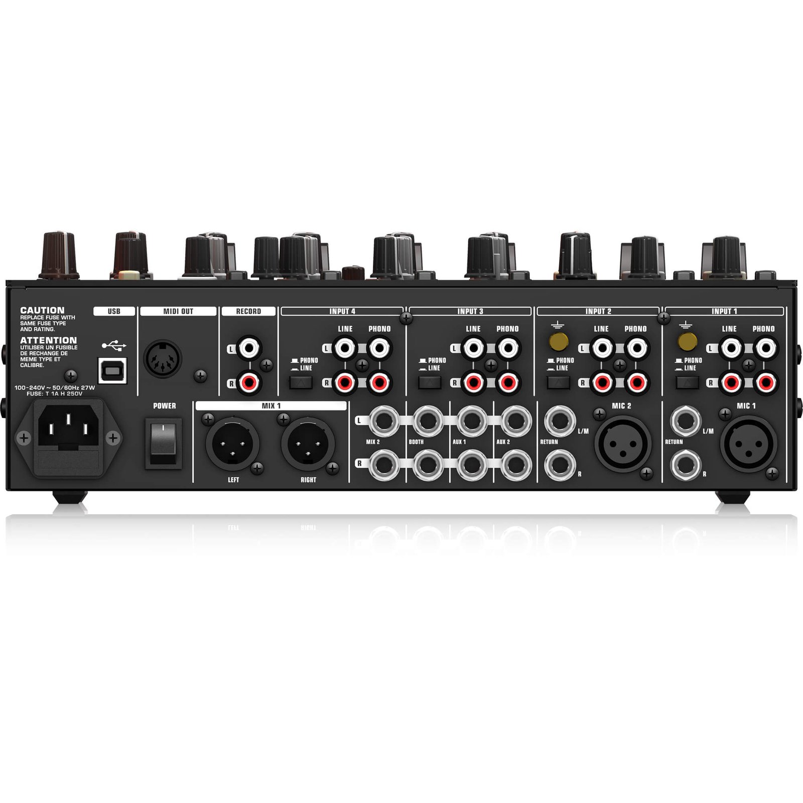 NOX606_P0784_Rear_XL Behringer NOX606 Premium 6-Channel DJ Mixer - Image 3