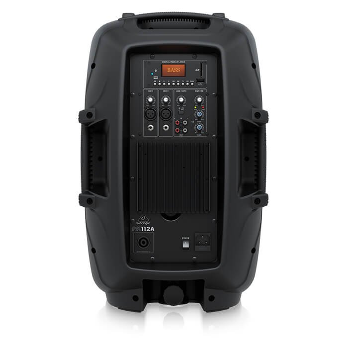PK112A_P0E38_Rear_XL Behringer PK112A Active 600 Watt 12" Speaker - Image 2