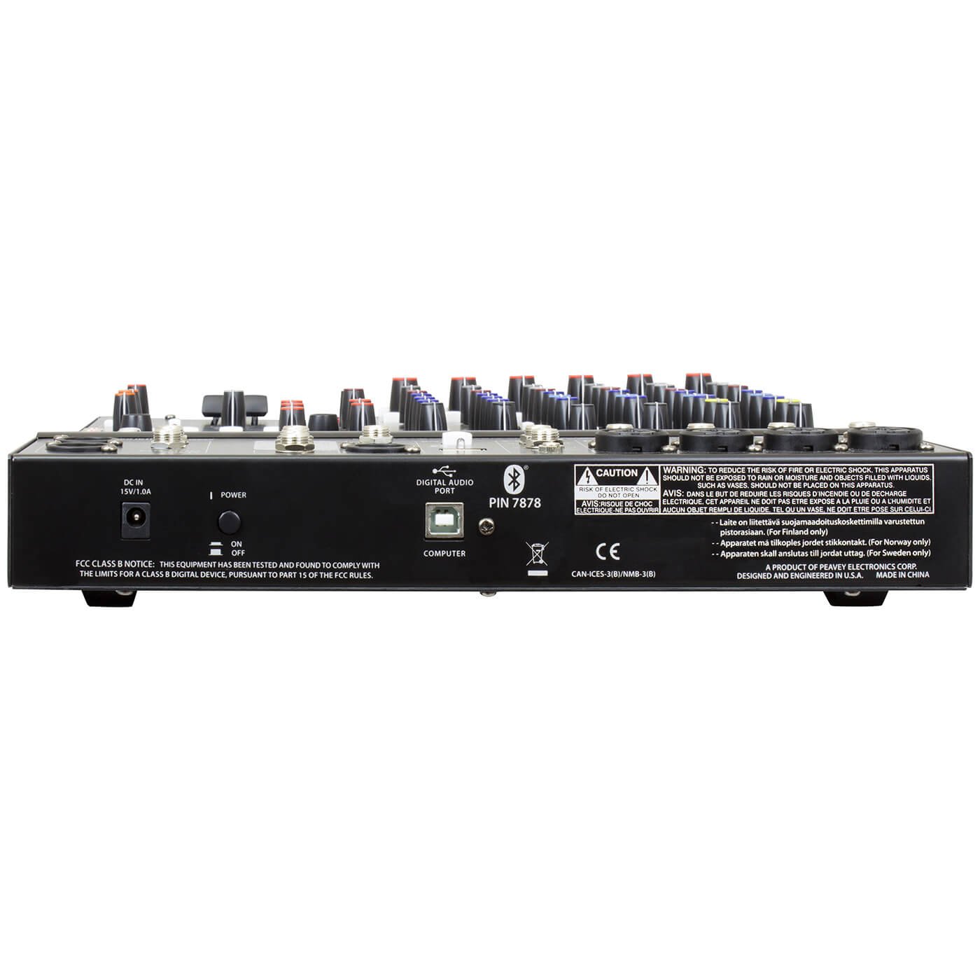 Peavey_PV_10AT_Mixer_Back_03612610 Peavey PV 10 AT 10-Channel Mixer with Auto-Tune and Bluetooth - Image 3