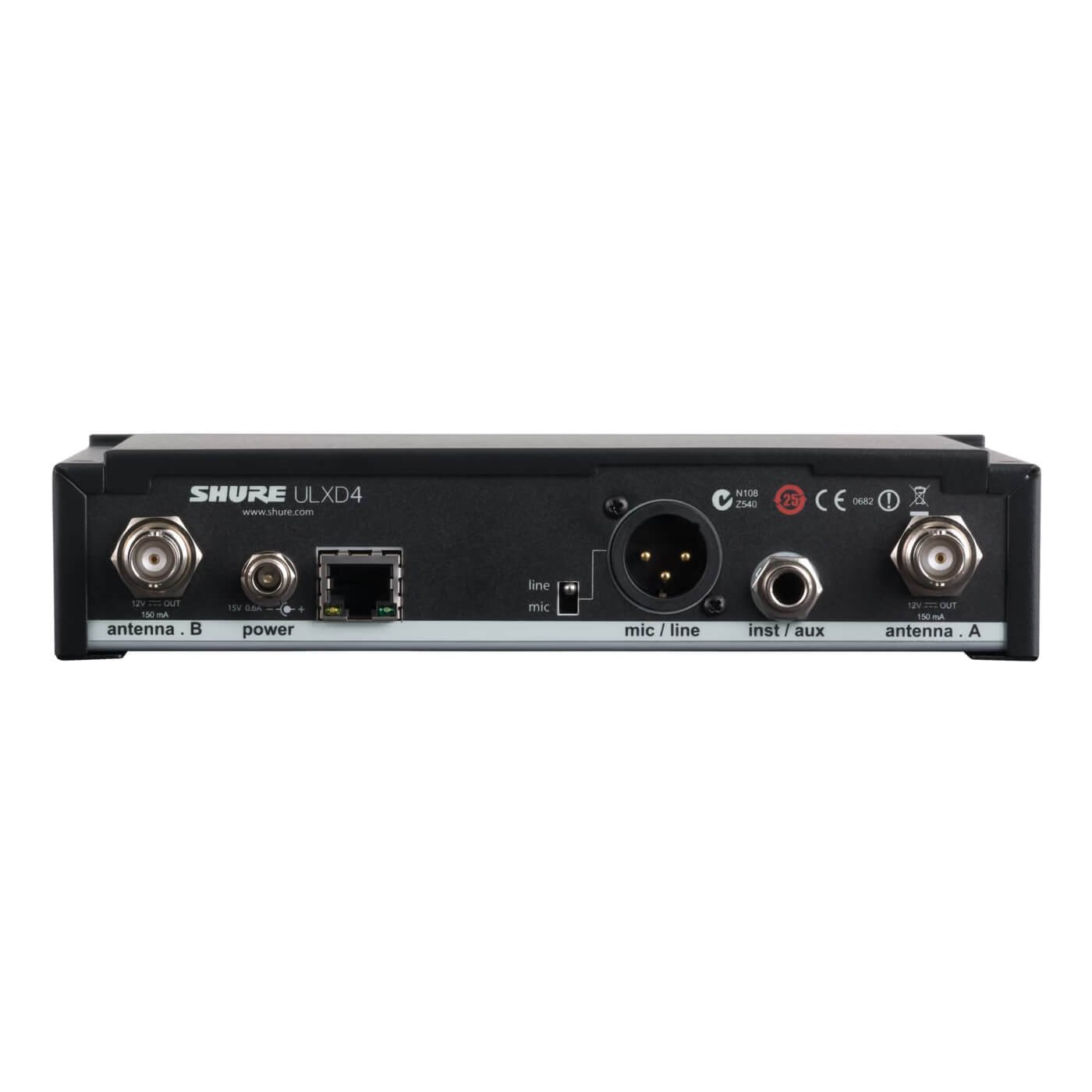 ULXD4-REAR Shure ULXD4 Digital Wireless Receiver - Image 3