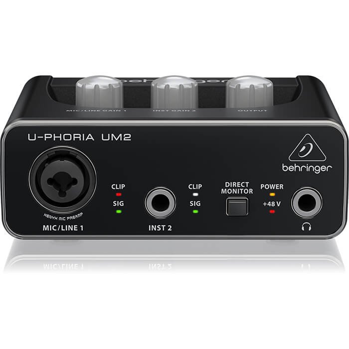 UM2_P0AVV_Top-Front_XL Behringer UM2 2x2 USB Audio Interface - Image 5