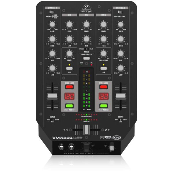 Behringer VMX200USB Professional 2-Channel DJ Mixer