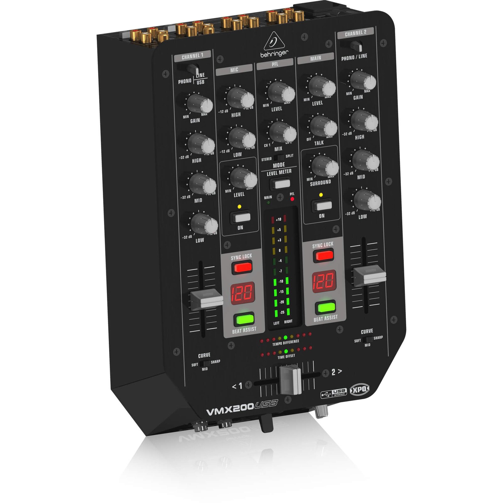 VMX200USB_P0A2R_Left_XL Behringer VMX200USB Professional 2-Channel DJ Mixer - Image 2
