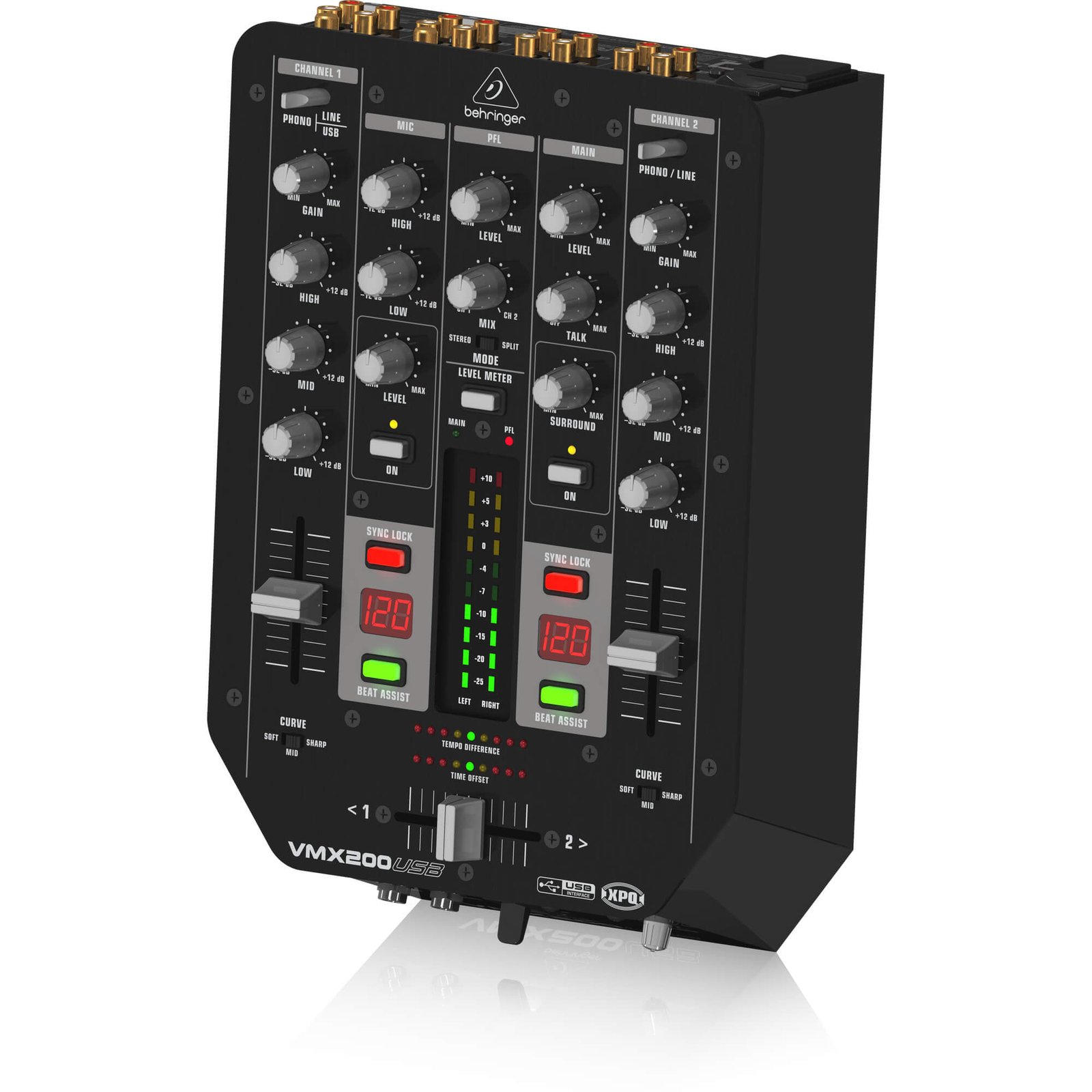 VMX200USB_P0A2R_Right_XL Behringer VMX200USB Professional 2-Channel DJ Mixer - Image 3