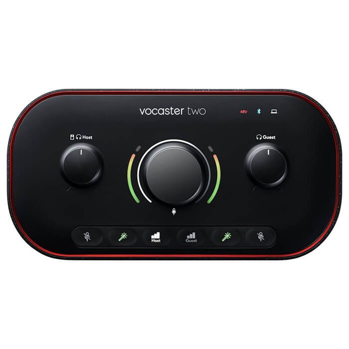 Vocaster two top Focusrite Vocaster Two Podcast Interface - Image 4