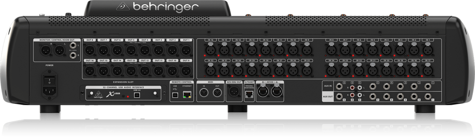x32 digital Mixer back side X32 Behringer Digital Mixing Console - Image 2